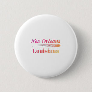New Orleans Louisiana Low Poly Button