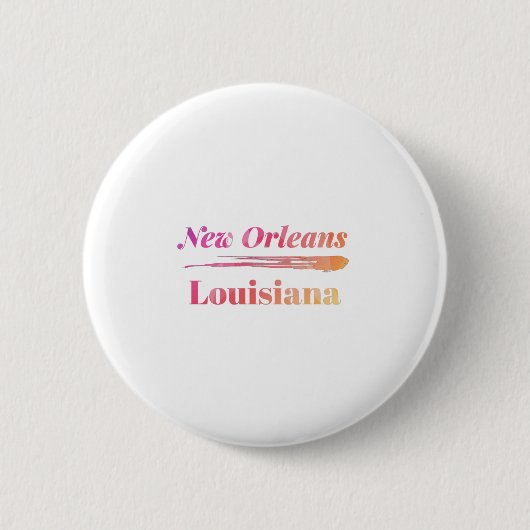 New Orleans Louisiana Low Poly Button (Vorderseite)