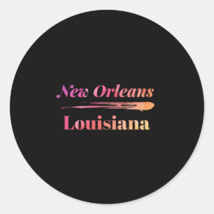 New Orleans Louisiana Low Poly Runder Aufkleber
