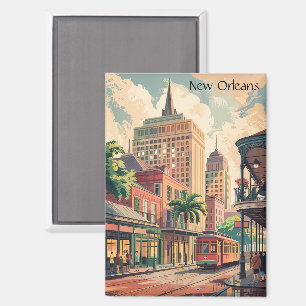New Orleans Louisiana Malerei Magnet