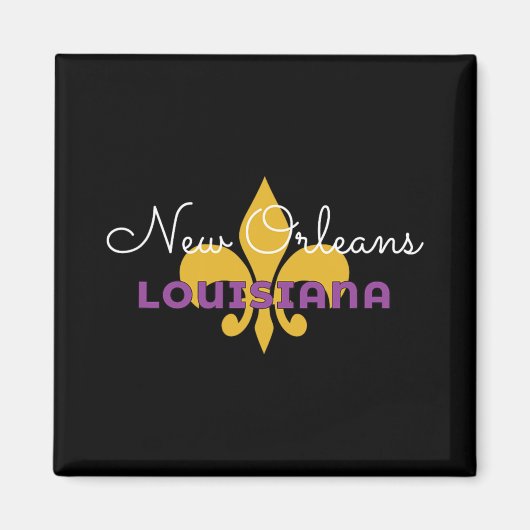 New Orleans Louisiana Mardi Gras 2025 Fleur De Lis Magnet (Vorne)