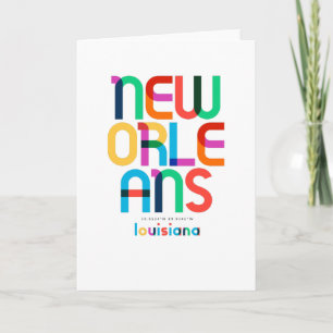 New Orleans Louisiana Mitte des Jahrhunderts, Pop Karte