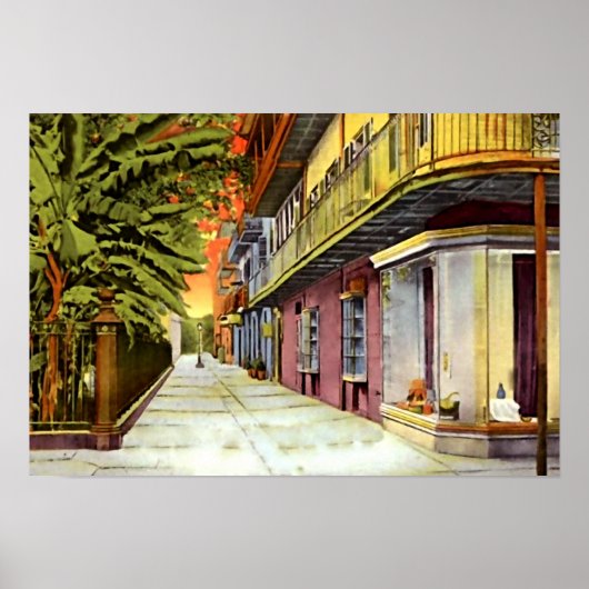 New Orleans Louisiana Pirates Alley Französisches Poster (Vorne)