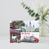 New Orleans, Louisiana Postkarte (Stehend Vorderseite)