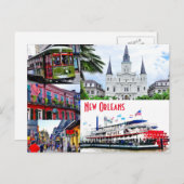 New Orleans, Louisiana Postkarte (Vorne/Hinten)