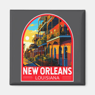 New Orleans Louisiana Reise Kunst Vintage  Magnet