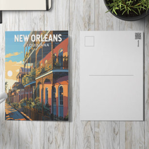 New Orleans Louisiana Reise Kunst Vintage Postkarte