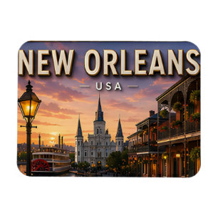 New Orleans Louisiana Reise Souvenir Geschenk Magnet