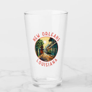 New Orleans Louisiana Retro abgenutzt Kreis Glas