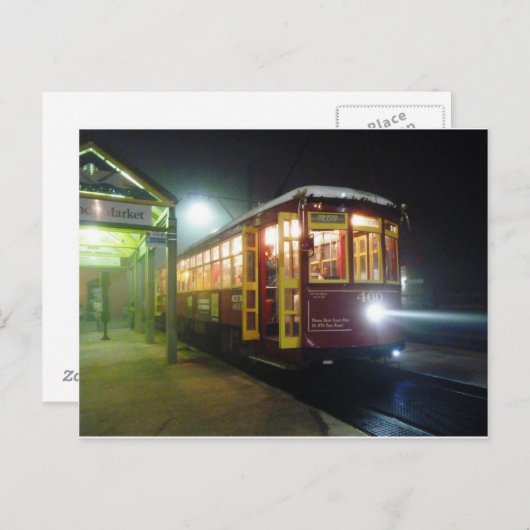 New Orleans, Louisiana - Riverfront Streetcar Postkarte (Vorne/Hinten)