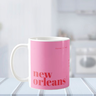 New Orleans Louisiana rosa modern Kaffeetasse