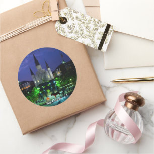 New Orleans, Louisiana Runder Aufkleber