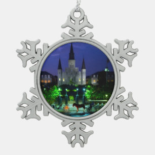 New Orleans Louisiana Schneeflocken Zinn-Ornament