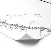 New Orleans, Louisiana (schwarz auf weiß) Poster (Ecke)