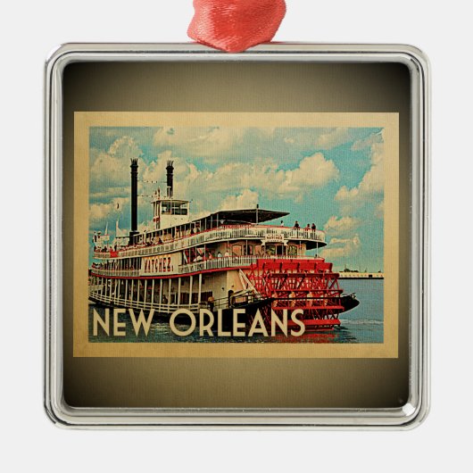 New Orleans Louisiana Silbernes Ornament (Vorne)
