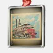 New Orleans Louisiana Silbernes Ornament (Links)