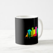 New Orleans Louisiana Skyline Colorful American Ci Kaffeetasse (VorderseiteRechts)