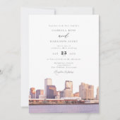 New Orleans Louisiana Skyline Wedding Einladung (Vorderseite)