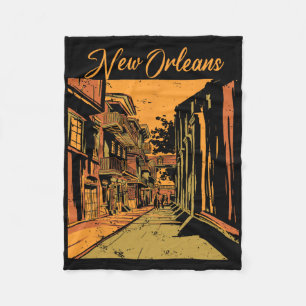 New Orleans Louisiana Souvenir Bourbon Street Fleecedecke
