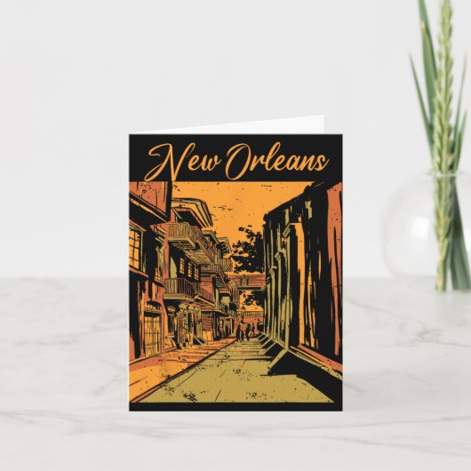 New Orleans Louisiana Souvenir Bourbon Street Karte (Vorderseite)