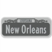 New Orleans, Louisiana Street Sign Sticker (Vorderseite)