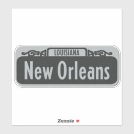 New Orleans, Louisiana Street Sign Sticker