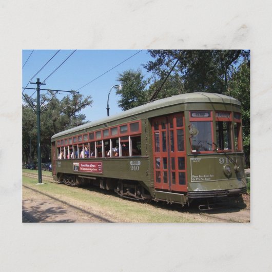 New Orleans, Louisiana Streetcar Postkarte (Vorderseite)