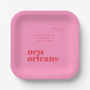 New Orleans Louisiana Typografie-Party  Pappteller