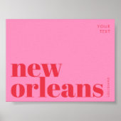 New Orleans Louisiana Typografie Poster (Vorne)