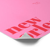 New Orleans Louisiana Typografie Poster (Ecke)