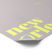 New Orleans Louisiana Typografie Poster (Ecke)