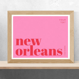 New Orleans Louisiana Typografie Poster