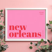 New Orleans Louisiana Typografie Poster