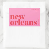 New Orleans Louisiana Typografie Rechteckiger Aufkleber (Tasche)