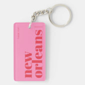 New Orleans Louisiana Typografie Schlüsselanhänger (Rückseite)