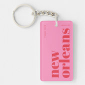 New Orleans Louisiana Typografie Schlüsselanhänger (Vorderseite)