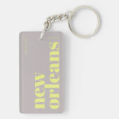 New Orleans Louisiana Typografie Schlüsselanhänger (Rückseite)