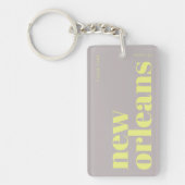 New Orleans Louisiana Typografie Schlüsselanhänger (Vorderseite)