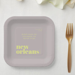 New Orleans Louisiana typografisches Party Pappteller
