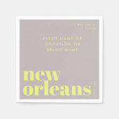 New Orleans Louisiana typografisches Party Serviette (Vorderseite)