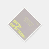 New Orleans Louisiana typografisches Party Serviette (Ecke)