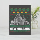 New Orleans Louisiana Ugly Christmas Plus Size T-S Einladung (Stehend Vorderseite)