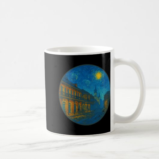New Orleans Louisiana - Van Gogh Starry Night Styl Kaffeetasse (Rechts)