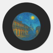 New Orleans Louisiana - Van Gogh Starry Night Styl Runder Aufkleber (Vorderseite)