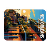 New Orleans Louisiana Vintag Magnet (Horizontal)