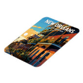 New Orleans Louisiana Vintag Magnet (Linke Seite)