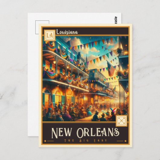 New Orleans, Louisiana | VINTAG Postkarte (Vorne/Hinten)