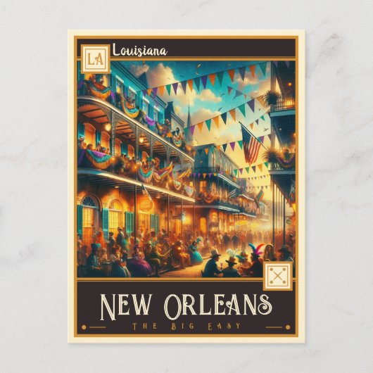 New Orleans, Louisiana | VINTAG Postkarte (Vorderseite)