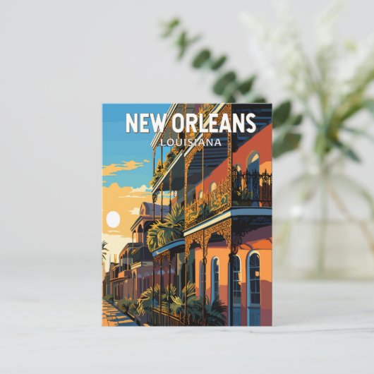 New Orleans Louisiana Vintag Postkarte (Stehend Vorderseite)