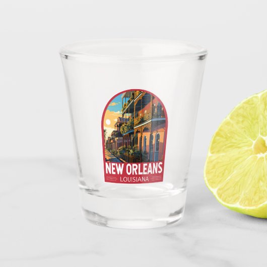 New Orleans Louisiana Vintag Schnapsglas (Vorderseite)